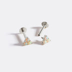 Opal Trio Sleeper Stud Earrings | 18g