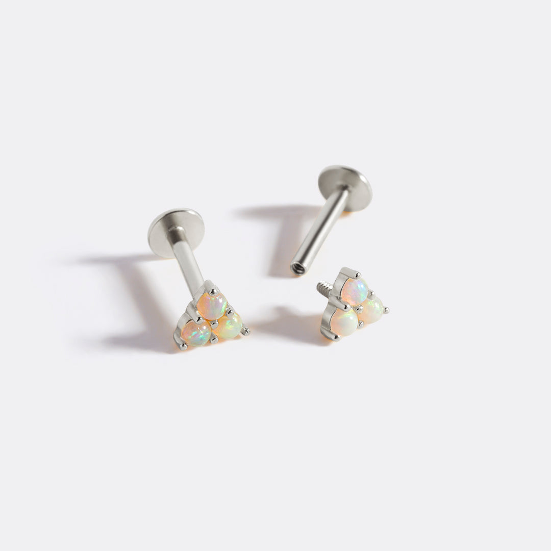 Opal Trio Sleeper Stud Earrings | 18g