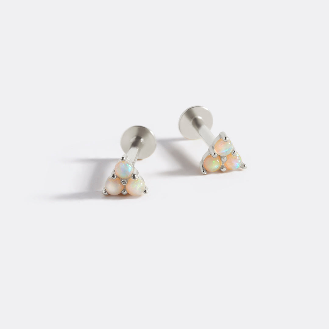 Opal Trio Sleeper Stud Earrings | 18g