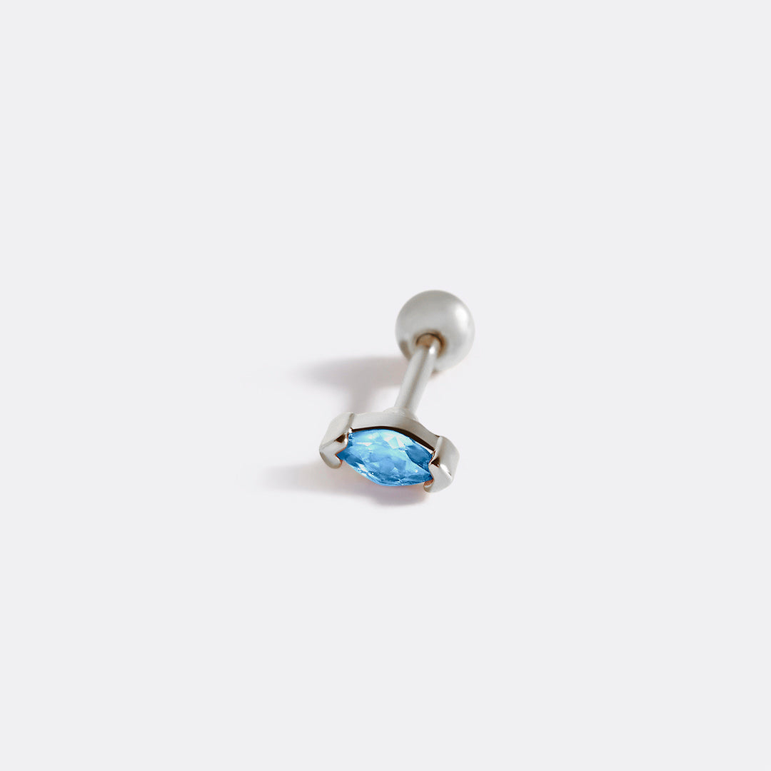 Marquis Gemstone Sleeper Stud Earrings
