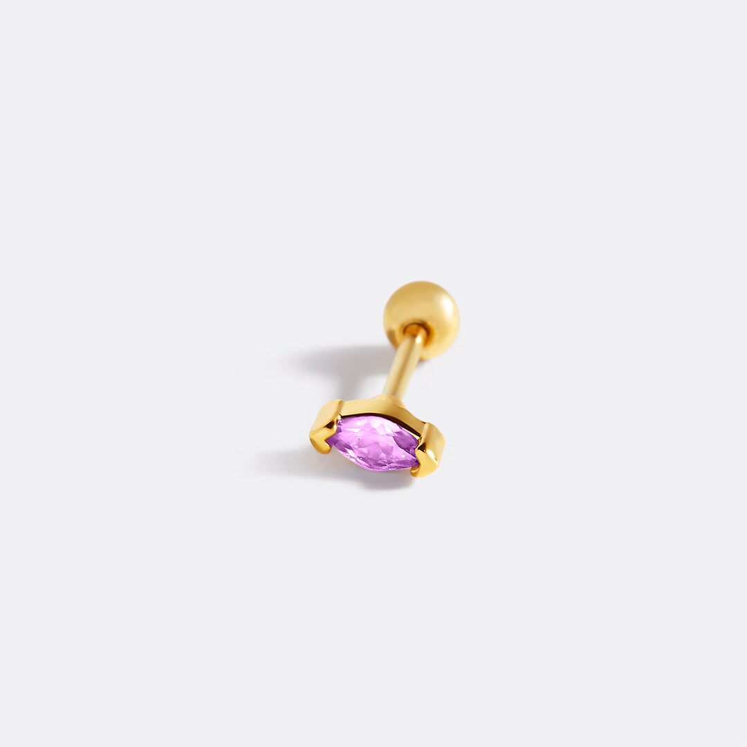 Marquis Gemstone Sleeper Stud Earrings