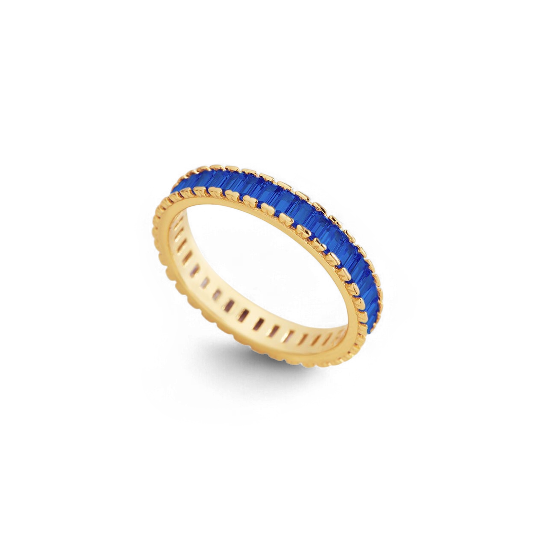 Baguette Birthstone Eternity Band