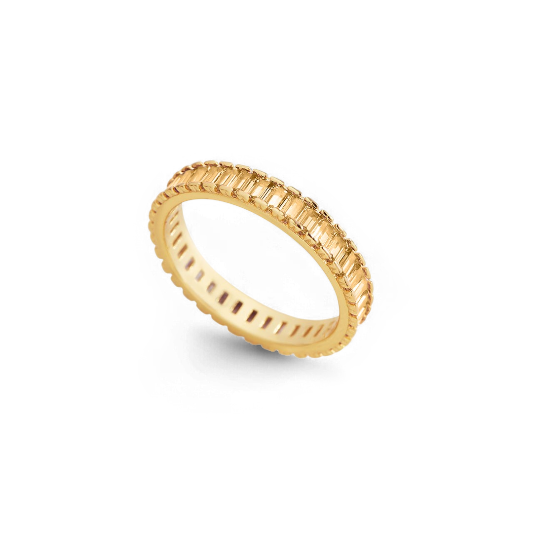 Baguette Birthstone Eternity Band