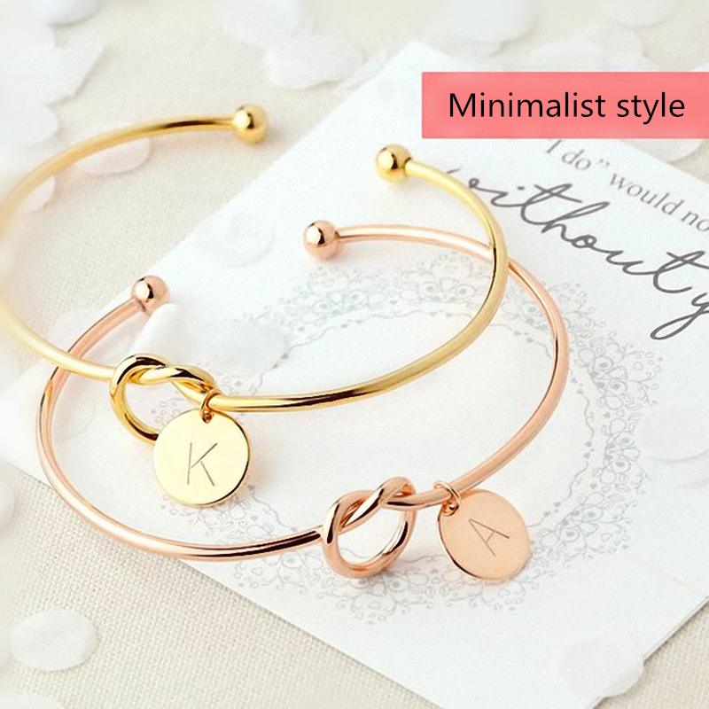 Personalized Tie the Knot Bracelet • Bridesmaid Gift Bracelet