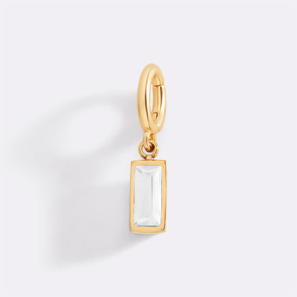 Dainty Baguette Birthstone Charm