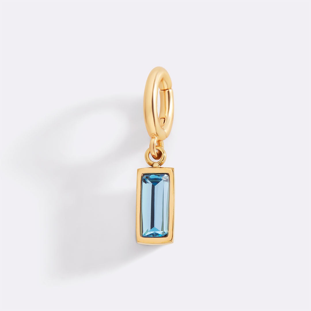 Dainty Baguette Birthstone Charm