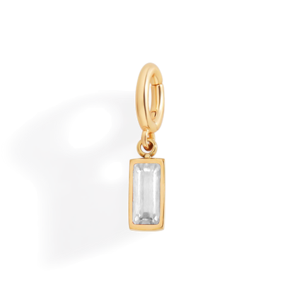 Dainty Baguette Birthstone Charm