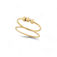 Dainty Stackable Beaded Fidget Ring Set