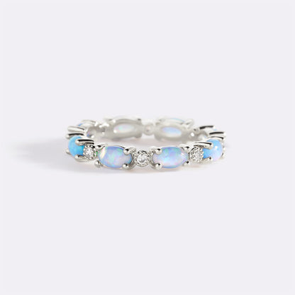 Eternity Fire Opal Ring
