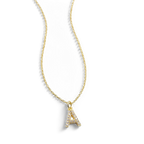 Pavé Uppercase Initial Necklace