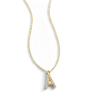 Pavé Uppercase Initial Necklace