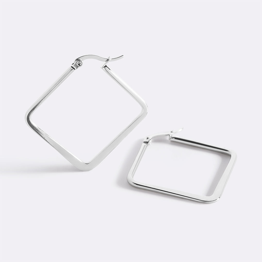 Geometric Girl Boss Hoop Earrings