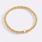 Gold Beaded Bubble Birthstone Bracelet