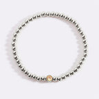 Gold Beaded Bubble Birthstone Bracelet