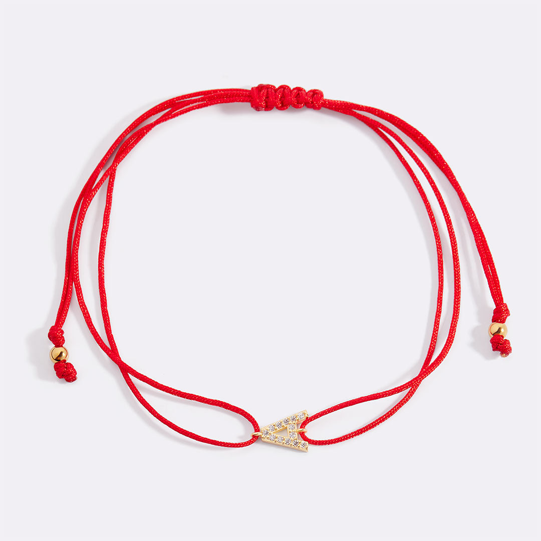 Initial String Adjustable Bracelet