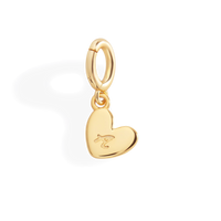 Dainty Heart Initial Charm