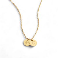 Dainty Disc Initial Necklace