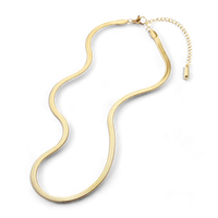 Herringbone Gold Chain Necklace