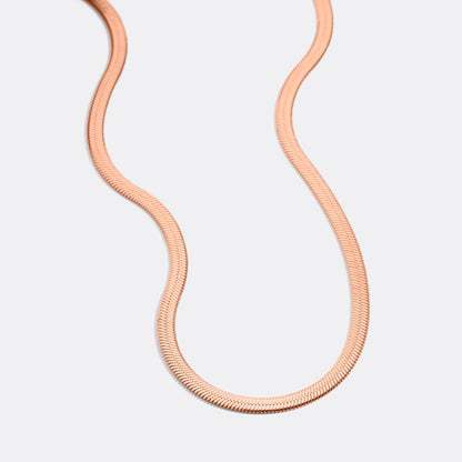 Herringbone Gold Chain Necklace