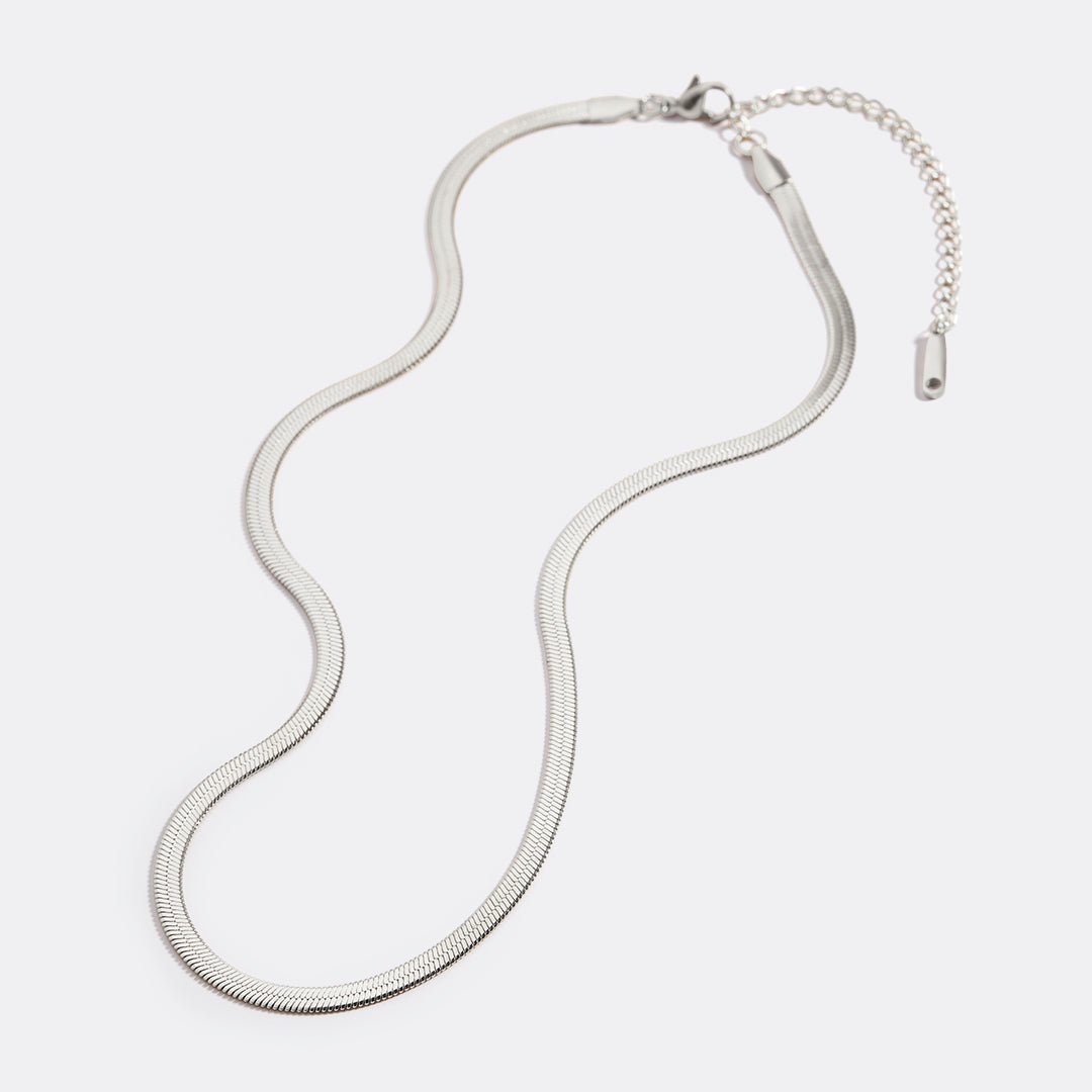 Herringbone Gold Chain Necklace