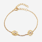 Personalized Birth Flower Charm Bracelet