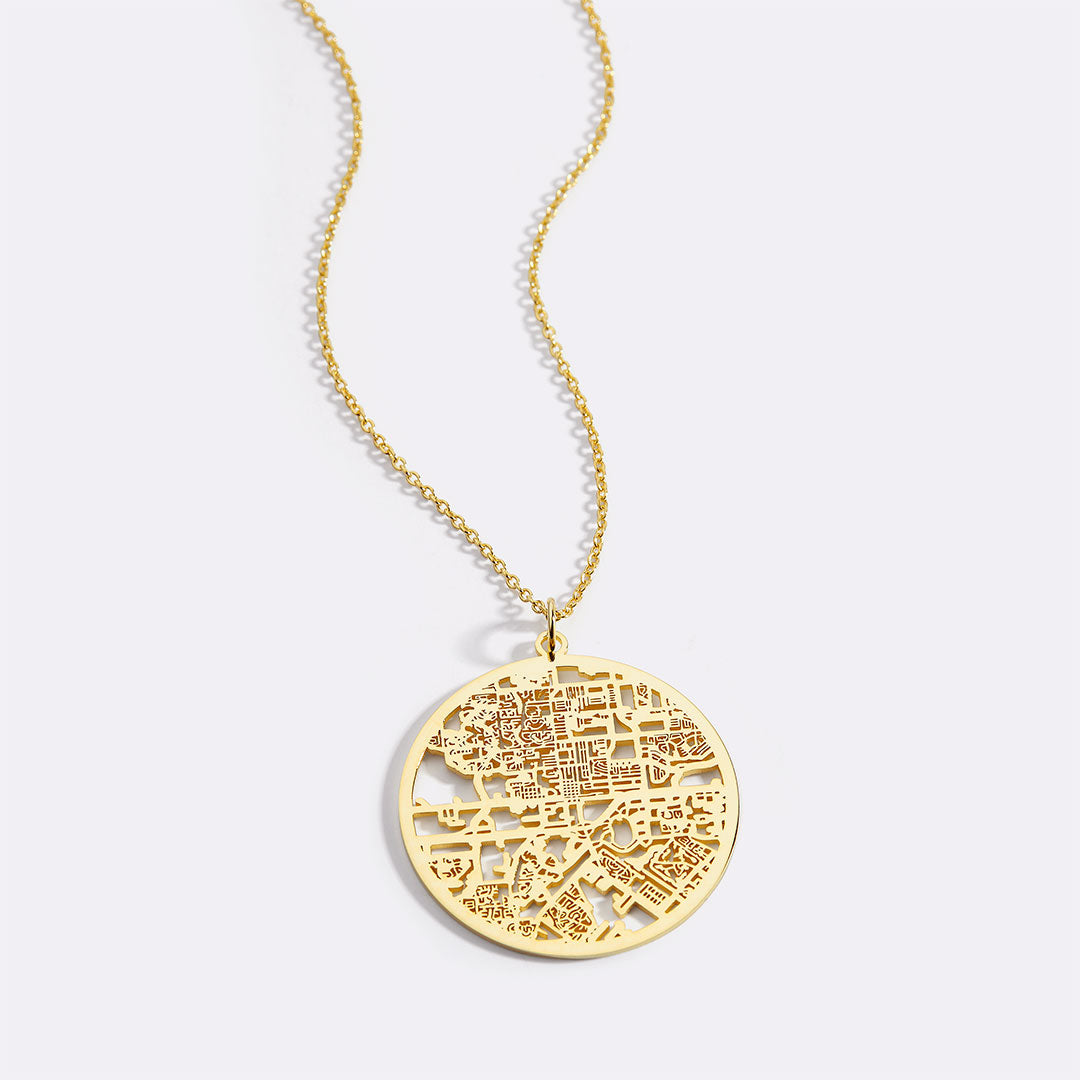 Custom Map Pendant Necklace