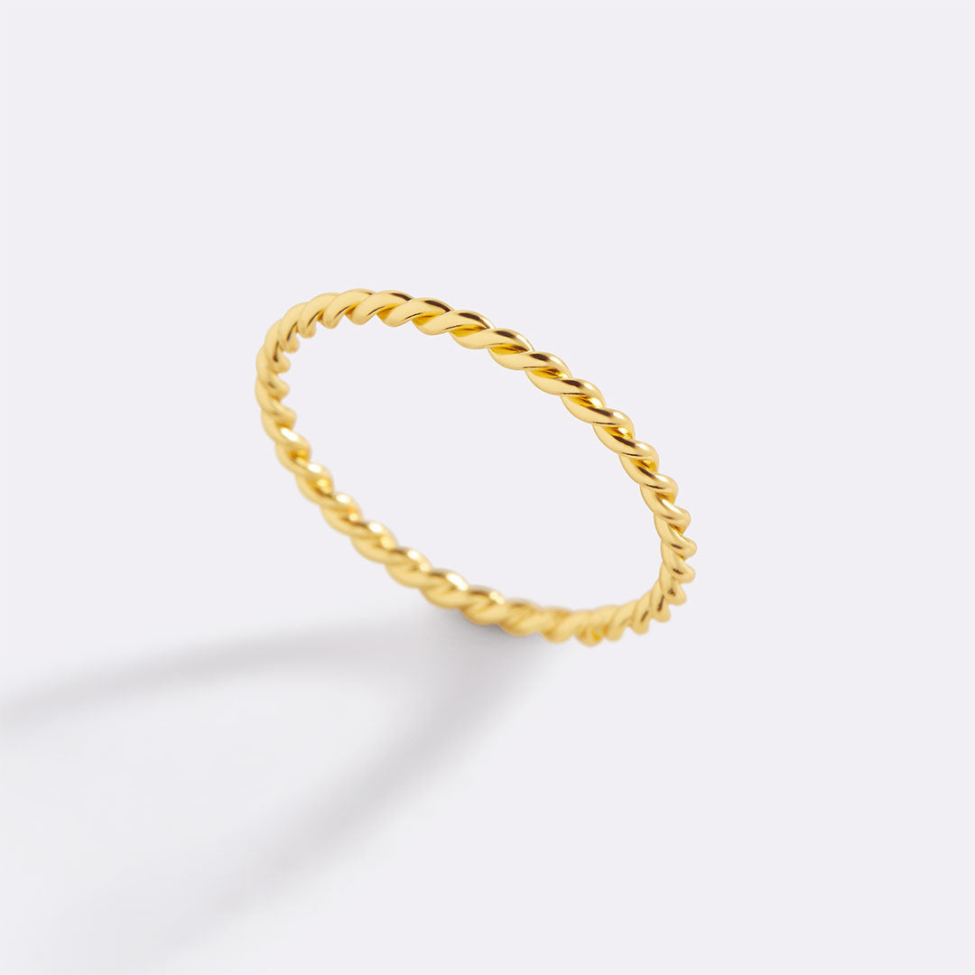 Dainty Braided Stacking Ring
