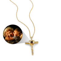 Heart and Cross Photo Necklace