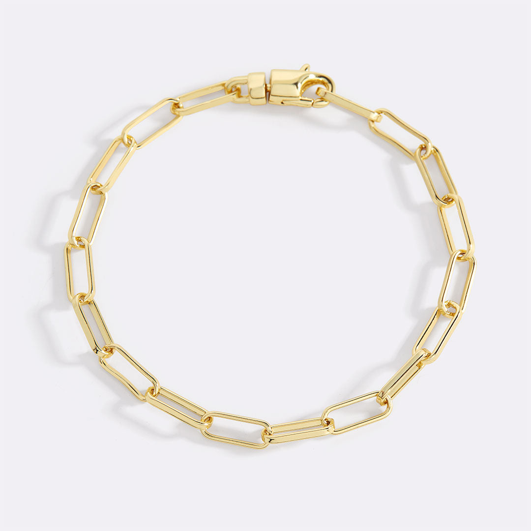 Open Link Paperclip Chain Bracelet