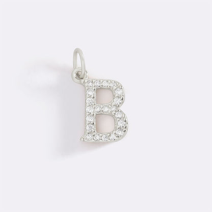 Dainty Pave Initial Charm
