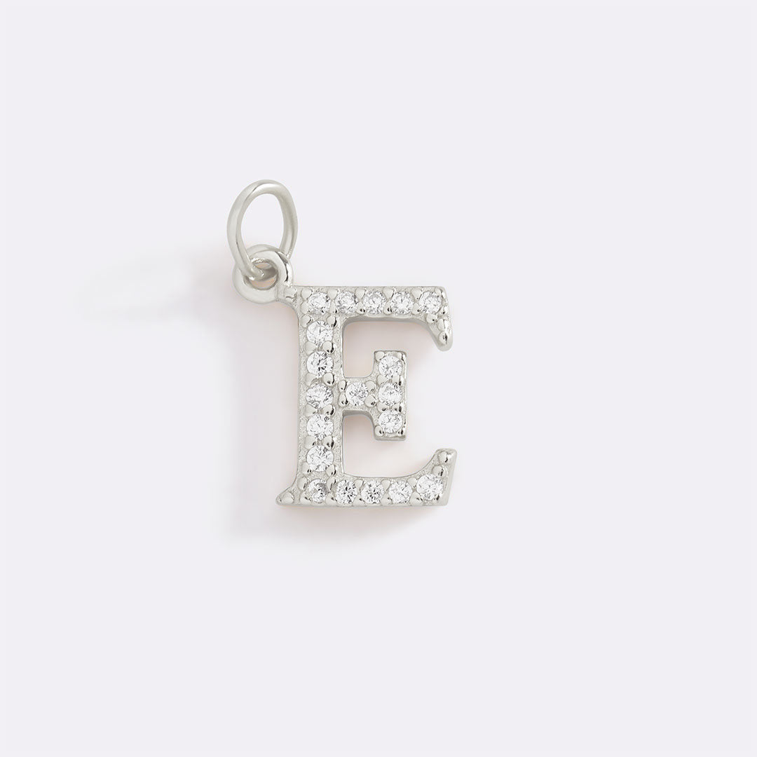 Dainty Pave Initial Charm
