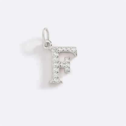 Dainty Pave Initial Charm