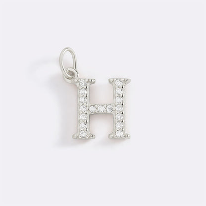 Dainty Pave Initial Charm