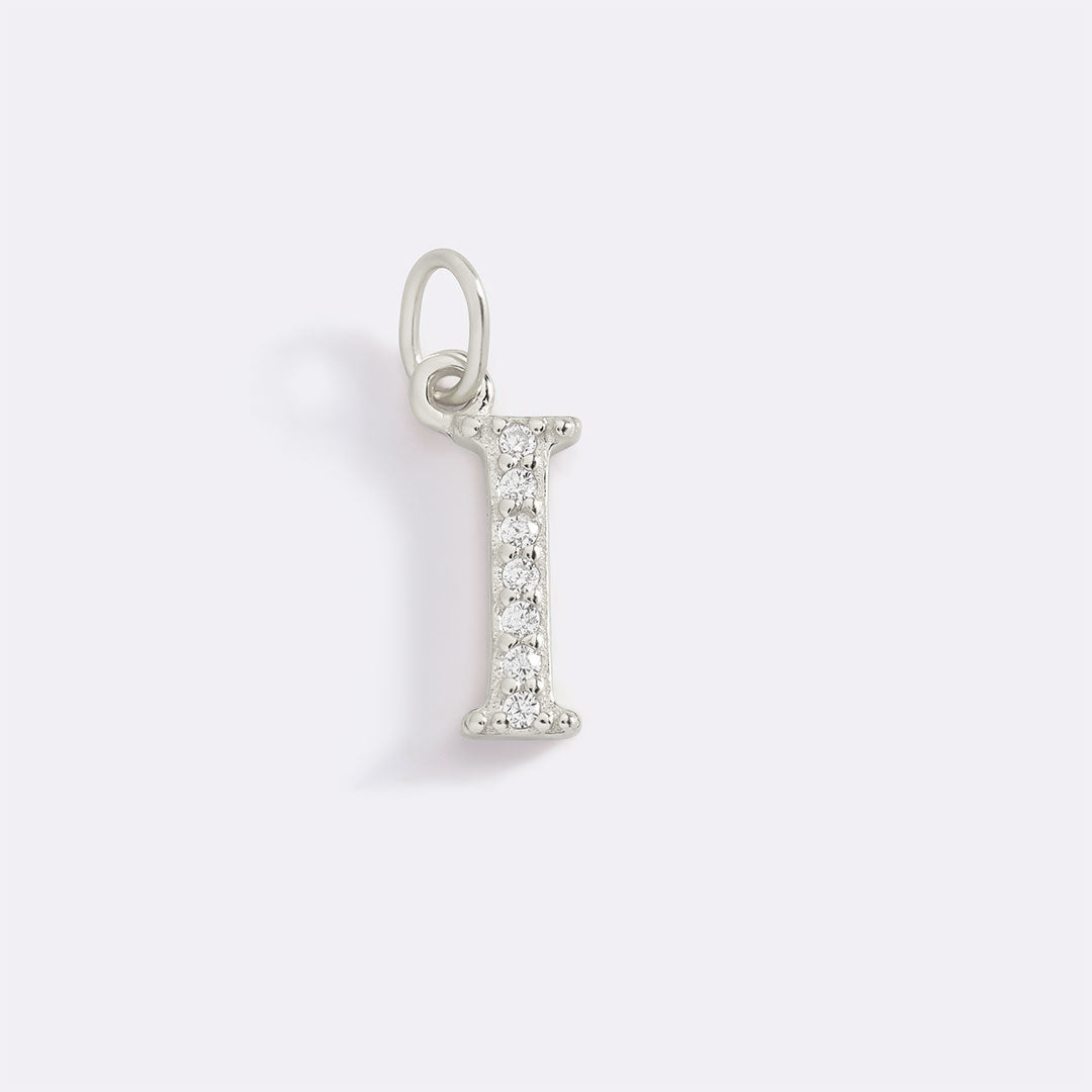 Dainty Pave Initial Charm