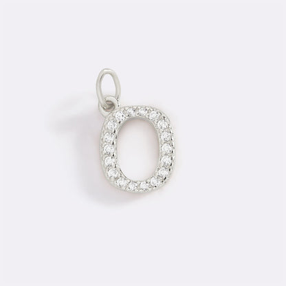 Dainty Pave Initial Charm