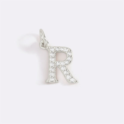 Dainty Pave Initial Charm