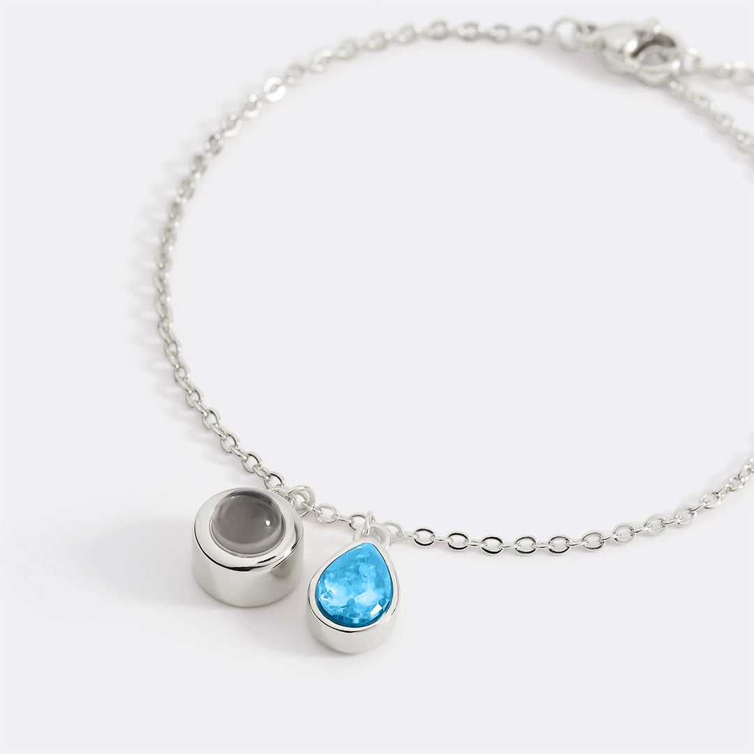 Birthstone Photo Bracelet
