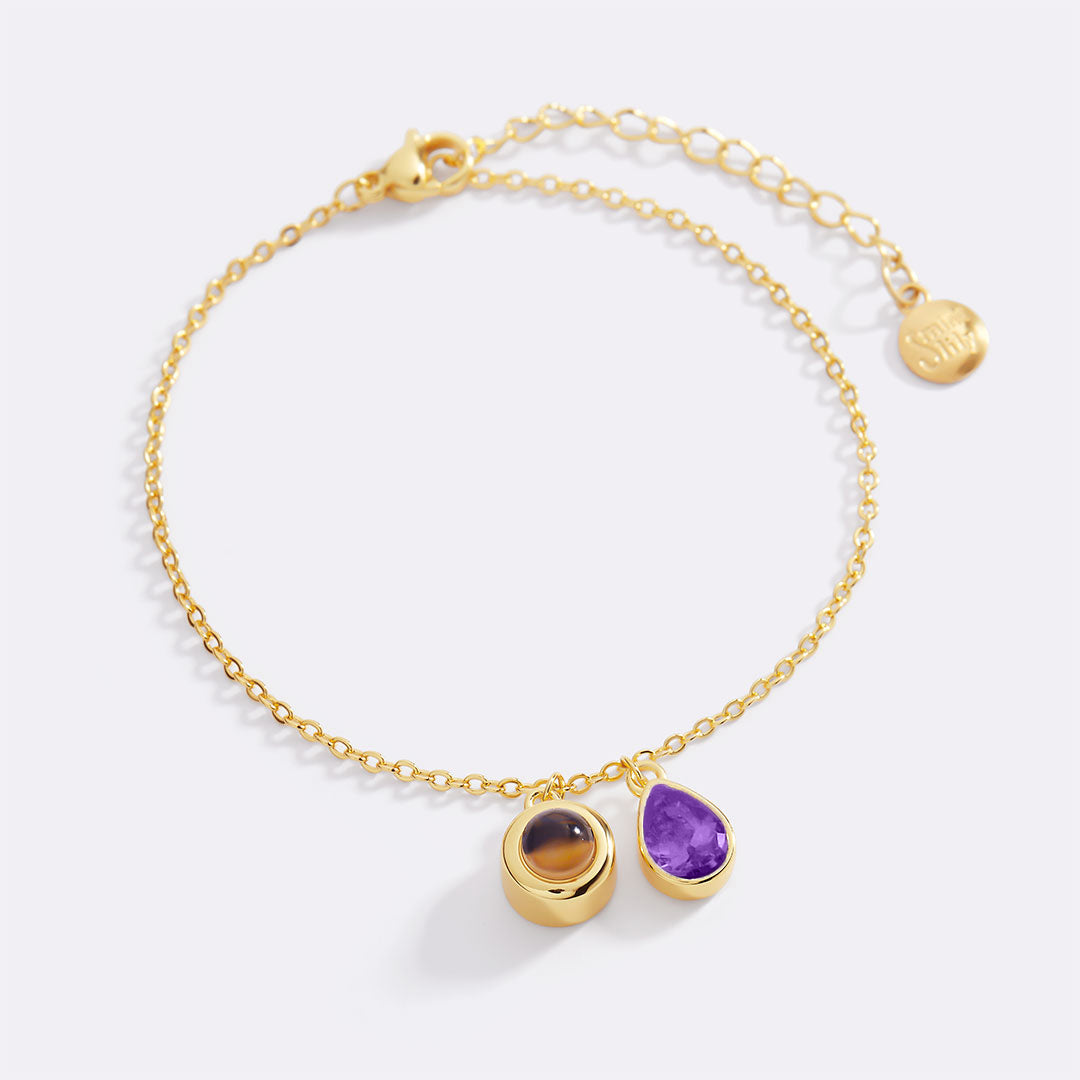 Birthstone Photo Bracelet