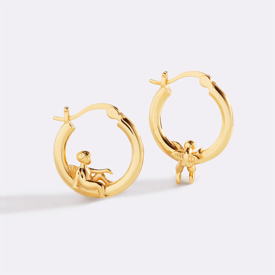 Cherub Gold Hoops