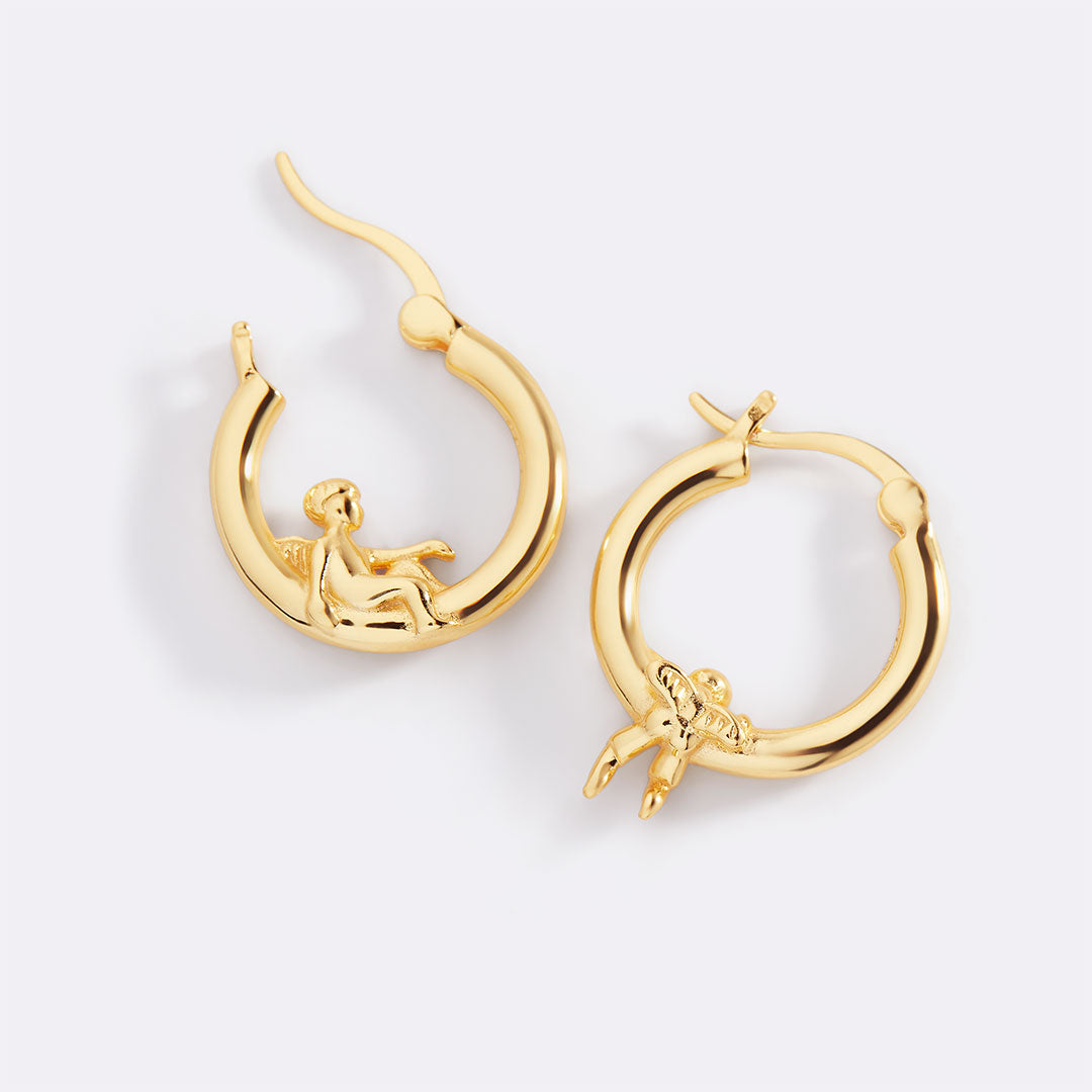 Cherub Gold Hoops