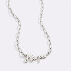Fairy Name Necklace with Paperclip Chain