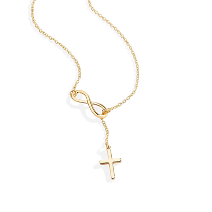 Infinity Cross Pendant Necklace