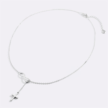 Infinity Cross Pendant Necklace