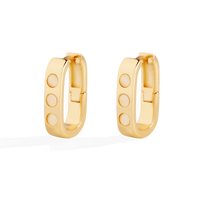 Pearl Block Statement Hoops