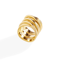 Statement Gold Coil Ring