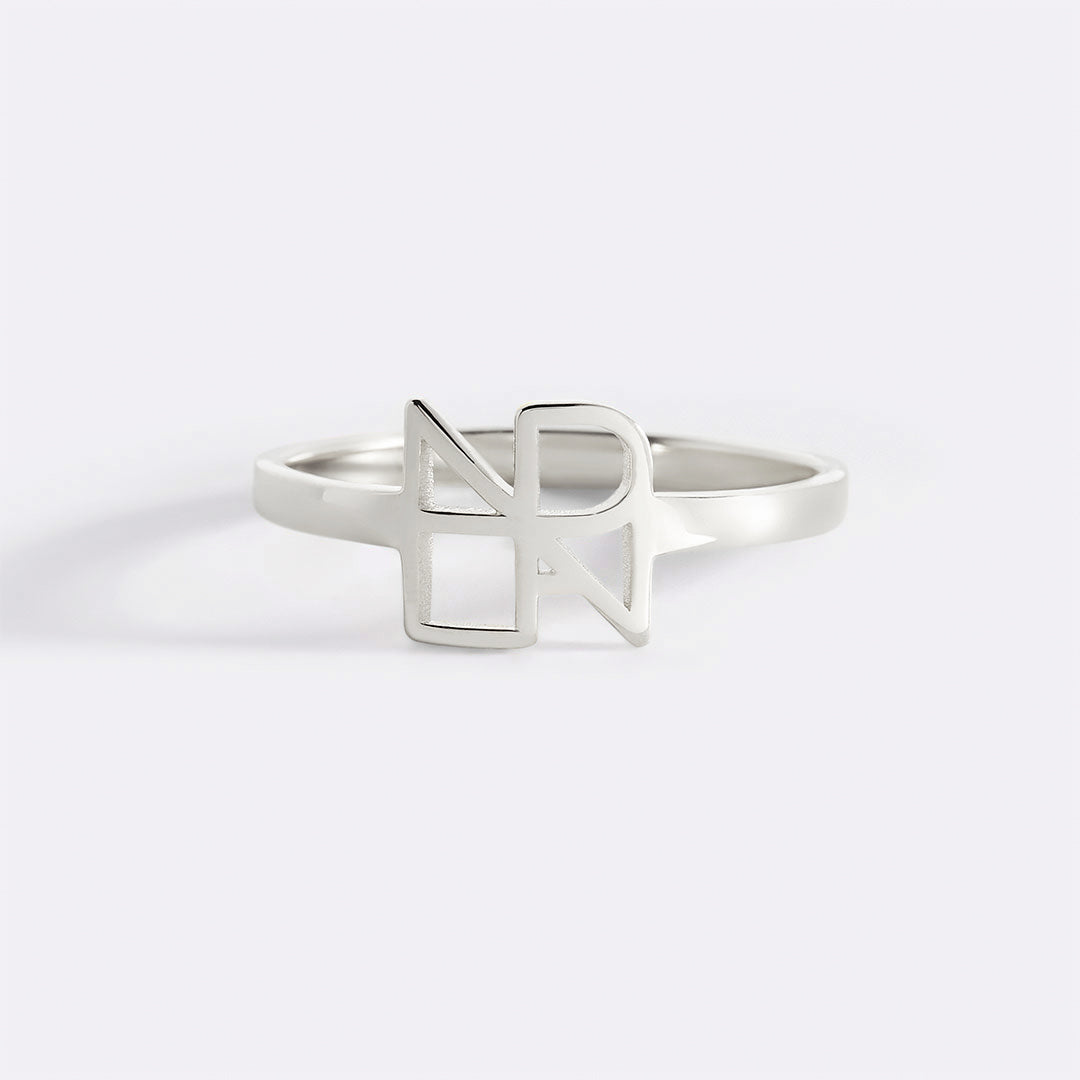 Monogram Name Ring