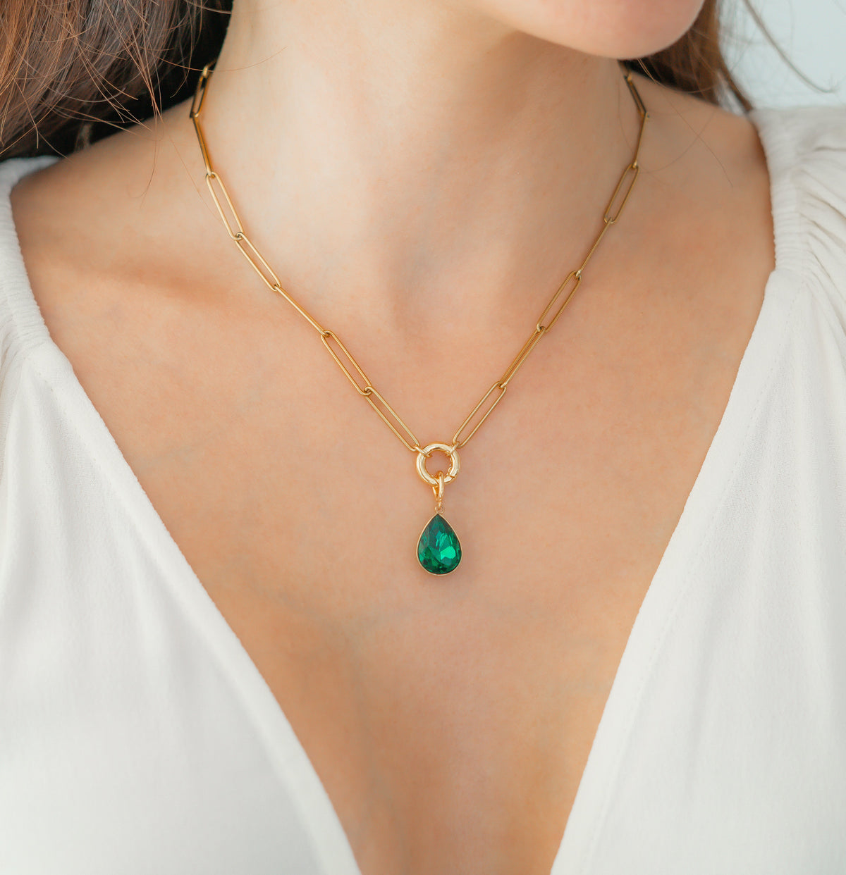 Teardrop Birthstone Charm