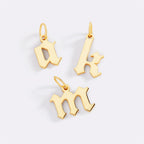 Old English Letter Charm
