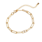 Paperclip Bracelet with Pave Initials