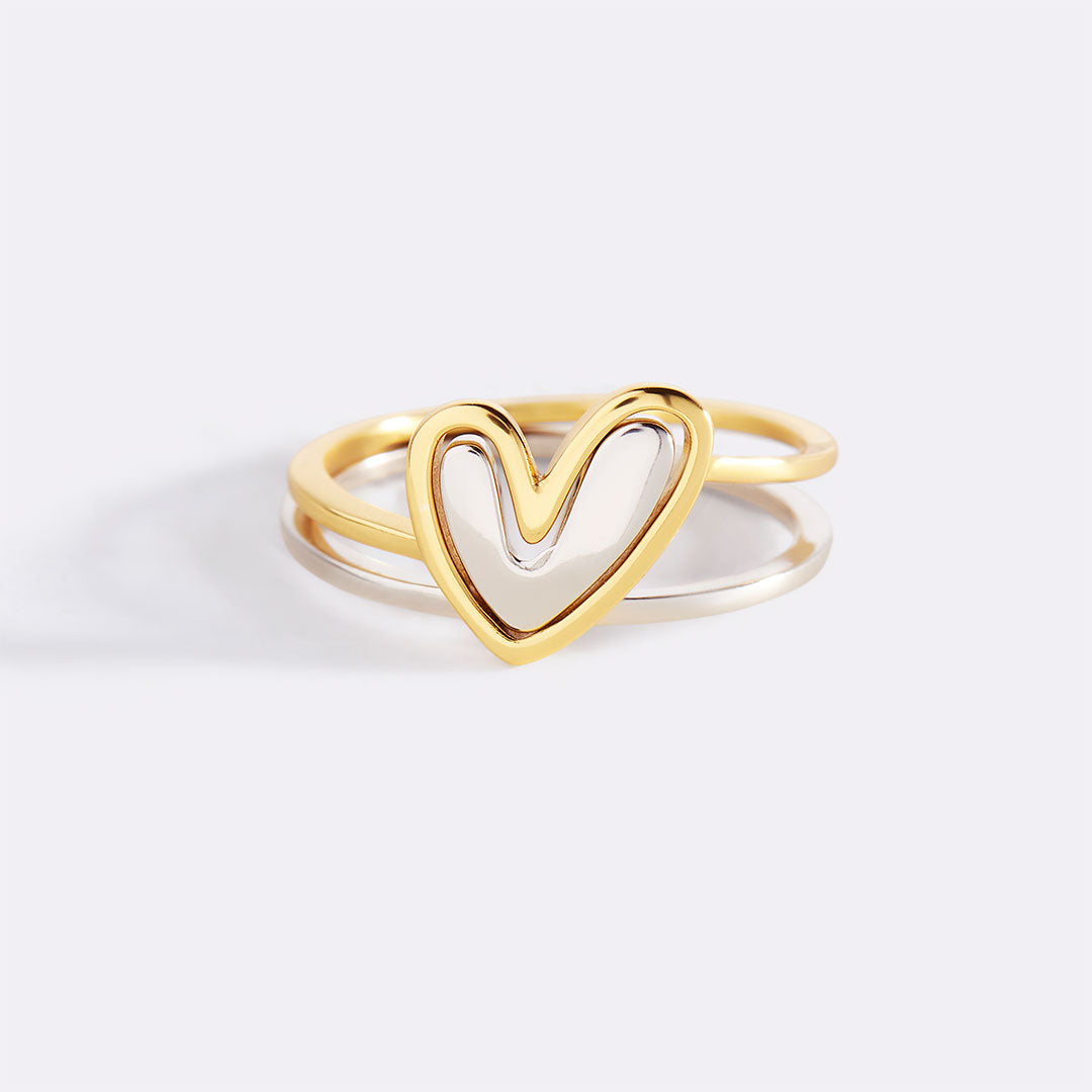 Self Love Layered Heart Ring
